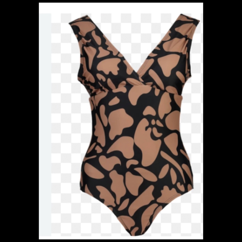 Women’s Black & Nude Patterned One-Piece Swimsuit.46 - Picture 2 of 6